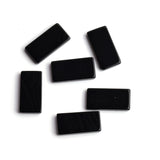 Black Onyx Rectangle Flat Top Straight Side (FTSS) AAA Grade Both Side Polished Size 10x20 mm 25 Pcs Weight 190 Cts