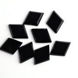 Black Onyx Rhombus Back Half Drilled AAA Grade Both Side Polished Size 17x23 mm 15 Pcs Weight 132 Cts