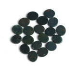 Bloodstone Oval Flat Top Straight Side (FTSS) Both Side Polished AAA Grade Size 10x12 MM 20 Pcs Weight 71 Cts