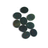 Bloodstone Oval Flat Top Straight Side (FTSS) Both Side Polished AAA Grade Size 12x14 MM 20 Pcs Weight 85 Cts