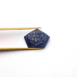 Natural Blue Sapphire Fancy Carving AAA Grade 1 Pcs Weight 14.90 Cts