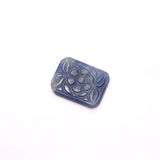 Natural Blue Sapphire Rectangle Carving AAA Grade 1 Pcs Weight 17.40 Cts