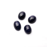 Natural Blue Sapphire Oval Cabochon AAA Grade Both Side Polished Free Size Lot Of 4 Pcs Weight 77.25 Cts