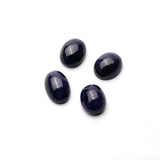 Natural Blue Sapphire Oval Cabochon AAA Grade Both Side Polished Free Size Lot Of 4 Pcs Weight 77.25 Cts