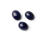 Natural Blue Sapphire Oval Cabochon AAA Grade Both Side Polished Free Size Lot Of 5 Pcs Weight 90.20 Cts