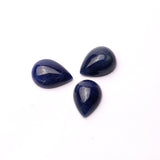 Natural Blue Sapphire Pear Cabochon AAA Grade Both Side Polished Free Size Lot Of 5 Pcs Weight 80.30 Cts