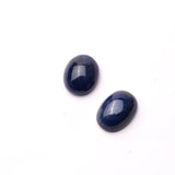 Natural Blue Sapphire Oval Cabochon AAA Grade Both Side Polished Free Size Lot Of 2 Pcs Weight 44.95 Cts