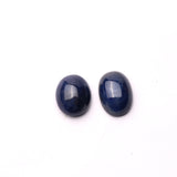 Natural Blue Sapphire Oval Cabochon AAA Grade Both Side Polished Free Size Lot Of 2 Pcs Weight 44.95 Cts