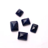 Natural Blue Sapphire Cushion Shape Cabochon AAA Grade Both Side Polished Free Size Lot Of 5 Pcs Weight 69.85 Cts