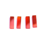 Carnelian Rectangle Flat Top Straight Side (FTSS) Both Side Polished AAA Grade Size 4x13x2.5 MM 50 Pcs Weight 76 Cts