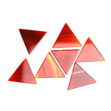 Carnelian Triangle Flat Top Straight Side (FTSS) Both Side Polished AAA Grade Size 32x32x2.0-2.8 MM 10 Pcs Weight 128 Cts