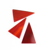 Carnelian Triangle Flat Top Straight Side (FTSS) Both Side Polished AAA Grade Size 30x47x2.5-3.0 MM 10 Pcs Weight 226 Cts