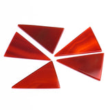 Carnelian Triangle Flat Top Straight Side (FTSS) Both Side Polished AAA Grade Size 30x47x2.5-3.0 MM 10 Pcs Weight 226 Cts