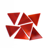 Carnelian Triangle Flat Top Straight Side (FTSS) Both Side Polished AAA Grade Size 30x30x2.5-3.0 MM 10 Pcs Weight 142 Cts