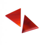 Carnelian Triangle Flat Top Straight Side (FTSS) Both Side Polished AAA Grade Size 30x30x2.5-3.0 MM 10 Pcs Weight 142 Cts