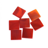 Carnelian Square Flat Top Straight Side (FTSS) Both Side Polished AAA Grade Size 25x25x2.5-2.8 MM 10 Pcs Weight 180 Cts