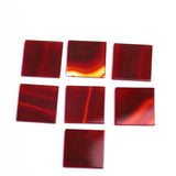 Carnelian Square Flat Top Straight Side (FTSS) Both Side Polished AAA Grade Size 25x25x2.0-2.5 MM 10 Pcs Weight 172 Cts