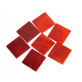 Carnelian Square Flat Top Straight Side (FTSS) Both Side Polished AAA Grade Size 30x30x2.5-3.0 MM 5 Pcs Weight 134 Cts