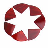 Carnelian Fancy Shape Flat Top Straight Side (FTSS) Both Side Polished AAA Grade Size 30x38x2.5 mm 10 Pcs Weight 138 Cts