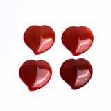 Carnelian Heart Carved Side Drilled Both Side Polished AAA Grade Size 33x33x6 MM 4 Pcs Weight 177 Cts