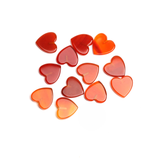 Carnelian Heart Flat Top Straight Side (FTSS) Top Half Drilled Both Side Polished AAA Grade Size 12 MM Lot Of 50 Pcs Weight 153 Cts