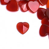 Carnelian Heart Both Side Polished AAA Grade Size 10x10 MM 50 Pcs Weight 210 Cts