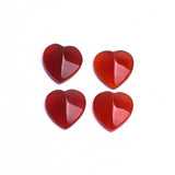 Carnelian Heart Both Side Polished AAA Grade Size 10x10 MM 50 Pcs Weight 210 Cts