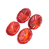 Carnelian Oval Shape Carvings AAA Grade Both Side Polished Size 30x40 mm 5 Pcs Weight 191 Cts