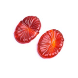 Carnelian Oval Shape Carvings AAA Grade Both Side Polished Size 30x40 mm 5 Pcs Weight 191 Cts