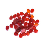 Carnelian Pear Flat Top Straight Side (FTSS) Both Side Polished AA Grade Size 6x8 MM Lot Of 110 Pcs Weight 116 Cts