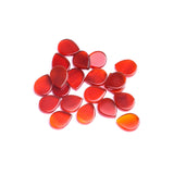 Carnelian Pear Flat Top Straight Side (FTSS) Both Side Polished AA Grade Size 8x10 MM 50 Pcs Weight 87 Cts