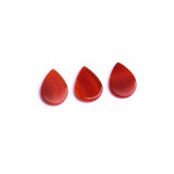 Carnelian Pear Flat Top Straight Side (FTSS) Both Side Polished AA Grade Size 10x14 MM 50 Pcs Weight 144 Cts