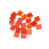 Carnelian Square Flat Top Straight Side (FTSS) Both Side Polished AAA Grade Size 10x10 MM 50 Pcs Weight 140 Cts