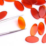 Carnelian Oval Flat Top Straight Side (FTSS) Both Side Polished AAA Grade Size 8x16 MM Lot of 85 Pcs Weight 168 Cts