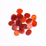 Carnelian Oval Flat Top Straight Side (FTSS) Both Side Polished AAA Grade Size 10x12 MM 50 Pcs Weight 142 Cts