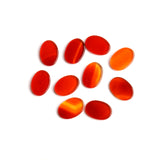 Carnelian Oval Flat Top Straight Side (FTSS) Both Side Polished AAA Grade Size 10x14 MM Lot of 60 Pcs Weight 195 Cts