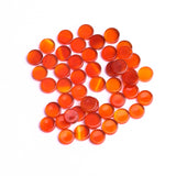 Carnelian Round Flat Top Straight Side (FTSS) Both Side Polished AAA Grade Size 6 MM Lot Of 270 Pcs Weight 165 Cts