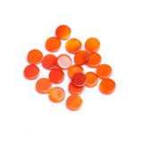 Carnelian Round Flat Top Straight Side (FTSS) Both Side Polished AA Grade Size 8 MM Lot Of 70 Pcs Weight 95 Cts