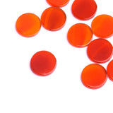 Carnelian Round Flat Top Straight Side (FTSS) Both Side Polished AA Grade Size 16 MM 30 Pcs Weight 174 Cts