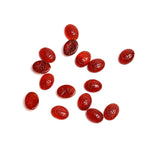 Carnelian Oval Cabochon Scamb Carved AAA Grade Both Side Polished Size 6x8 mm 200 Pcs Weight 196 Cts