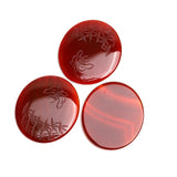 Carnelian Oval Carved Single Bevel Buff Top (SBBT) AAA Grade Both Side Polished Size 30x35 mm 5 Pcs Weight 114 Cts