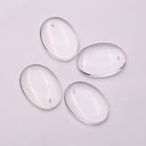 Crystal Oval Double Buff Front Drilled AAA Grade Both Side Polished Size 22x30x5 mm 10 Pcs Weight 216 Cts