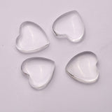 Crystal Heart Double Buff AAA Grade Both Side Polished Size 25x25 mm 5 Pcs Weight 126 Cts