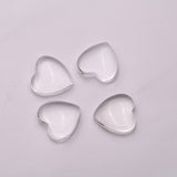 Crystal Heart Double Buff AAA Grade Both Side Polished Size 20x20 mm 10 Pcs Weight 186 Cts