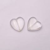 Crystal Heart Double Buff Straight Drilled AAA Grade Both Side Polished Size 25x25 mm 10 Pcs Weight 268 Cts