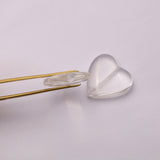 Crystal Heart Double Buff Straight Drilled AAA Grade Both Side Polished Size 25x25 mm 10 Pcs Weight 268 Cts