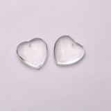 Crystal Heart Double Buff Front Drilled AAA Grade Both Side Polished Size 25x25 mm 5 Pcs Weight 194 Cts