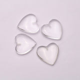 Crystal Heart Double Buff Top Half Drilled AAA Grade Both Side Polished Size 25x25 mm 10 Pcs Weight 228 Cts