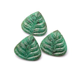 Emerald Carving Heart AAA Grade Size 48x48 MM 1 Set Of 3 Pcs Weight 269.10 Cts