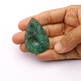 Emerald Pear Carving AAA Grade 1 Pcs Weight 91.30 Cts